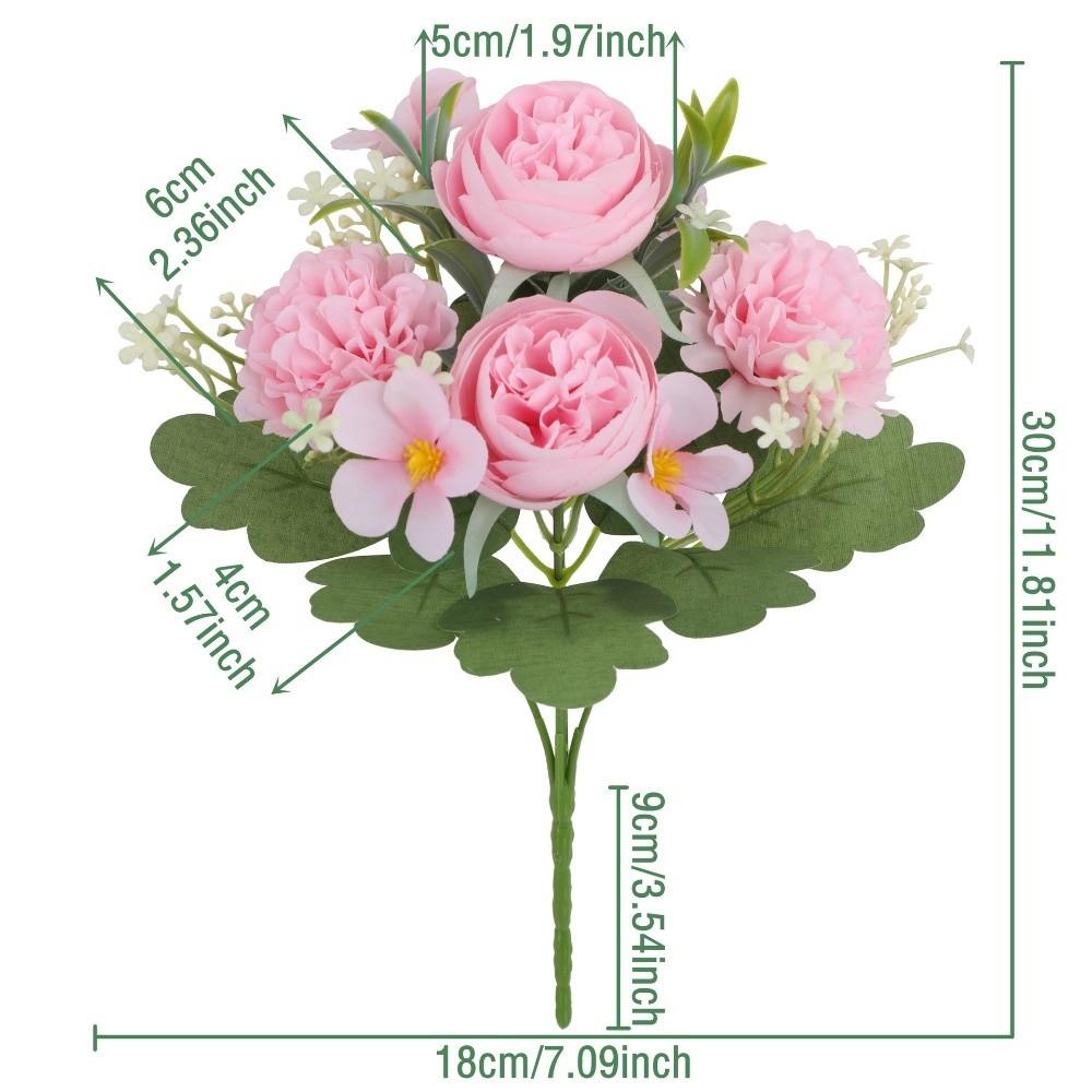 Silk Cloth Simulated Peony Flower Mother's Day Gifts Wedding Fake Flower Bridal Bouquet  Home Decor