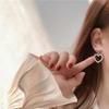 S925 Silver Needle Claret Red Vintage Hepburn Style Pearl Stud Earrings for Women