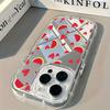 Cute Watermelon With Red Heart Phone Case For iPhone 17 16 Pro Max 11 12 13 14 15 Pro 17 Air  7 8 Plus X XR XS Back Mirror Cover