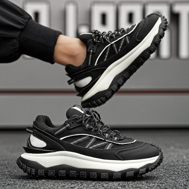 Мужская обувь модные кроссовки сетчатые дышащие повседневные туфли нескользящие кроссовки — фото 4