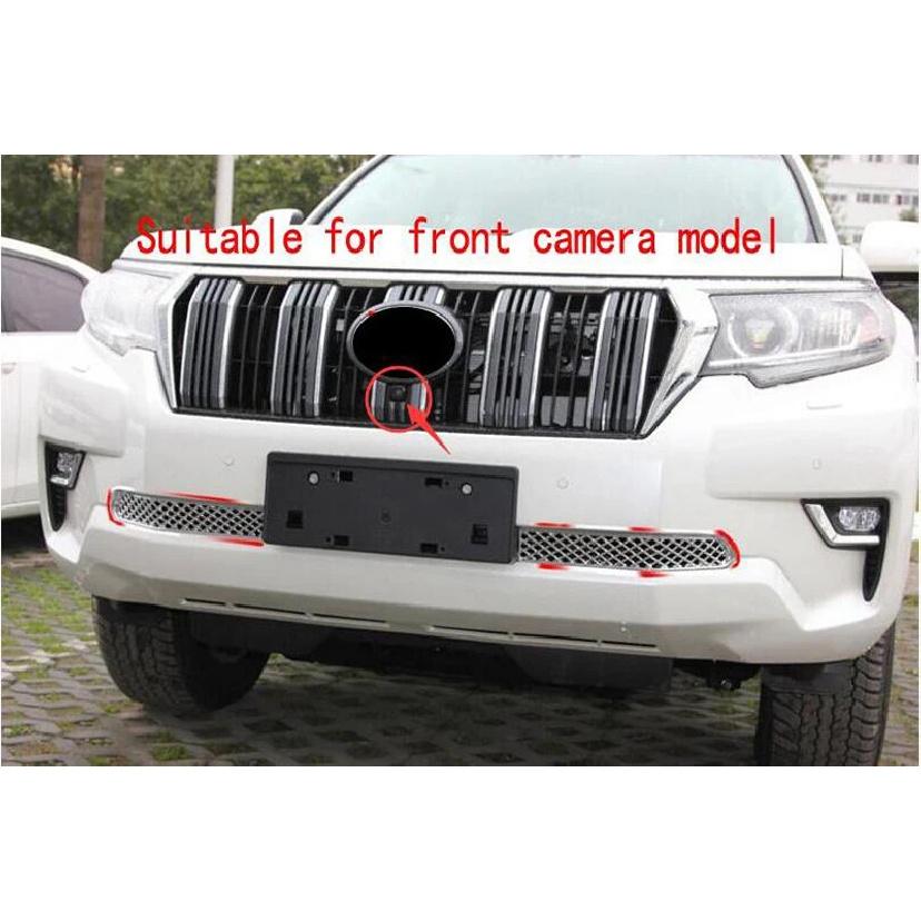 ABS Chrome 6pcs Front Grille Grill Shinny Decoration Trims For Toyota Land Cruiser Prado 2018  FJ150 Accessories