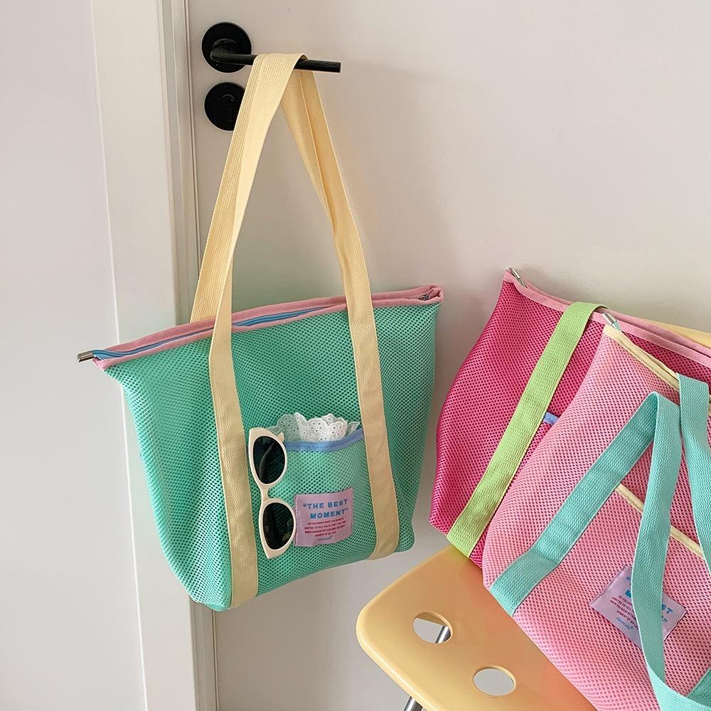 Mesh Makeup Storage Bag Large Capacity Travel Handbag New Shoulder Bag