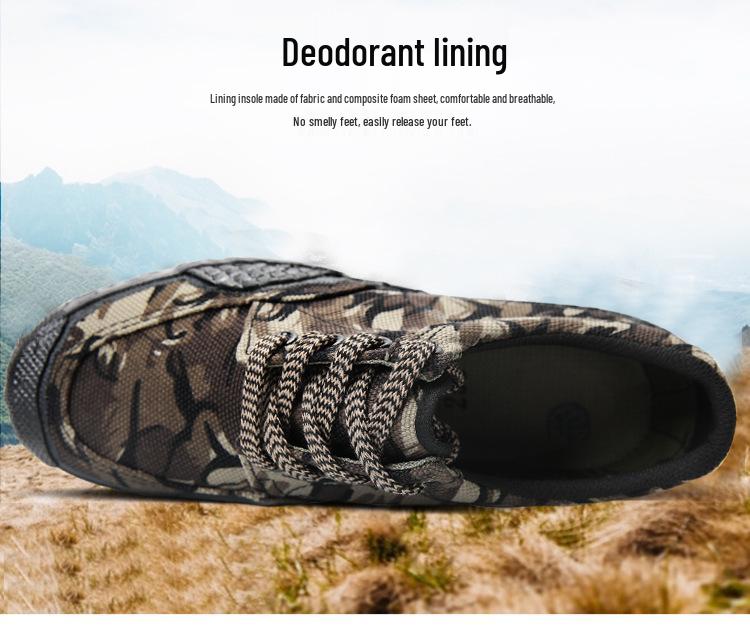 3537 Comfortable Wear-Resistant Liberation Camouflage Canvas Training Shoes.