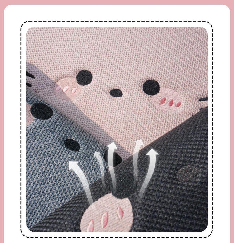 Leinen-Autositzkissen mit 3D-Kätzchenmotiv: Belüfteter, atmungsaktiver, kühler und hübscher Universal-Hut für Damen – perfekt für alle Jahreszeiten