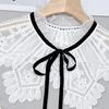 Embroidered Flower Faux Collar Decorative Collars for Clothing Dress Removable False Collar Women Adjustable Neck Shawl