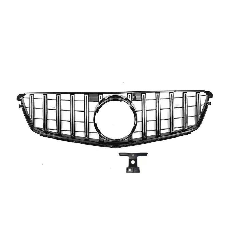 Fits Mercedes-Benz C-Class W204 Grille 2009-2014, GT Style ABS Material Original Car Replacement