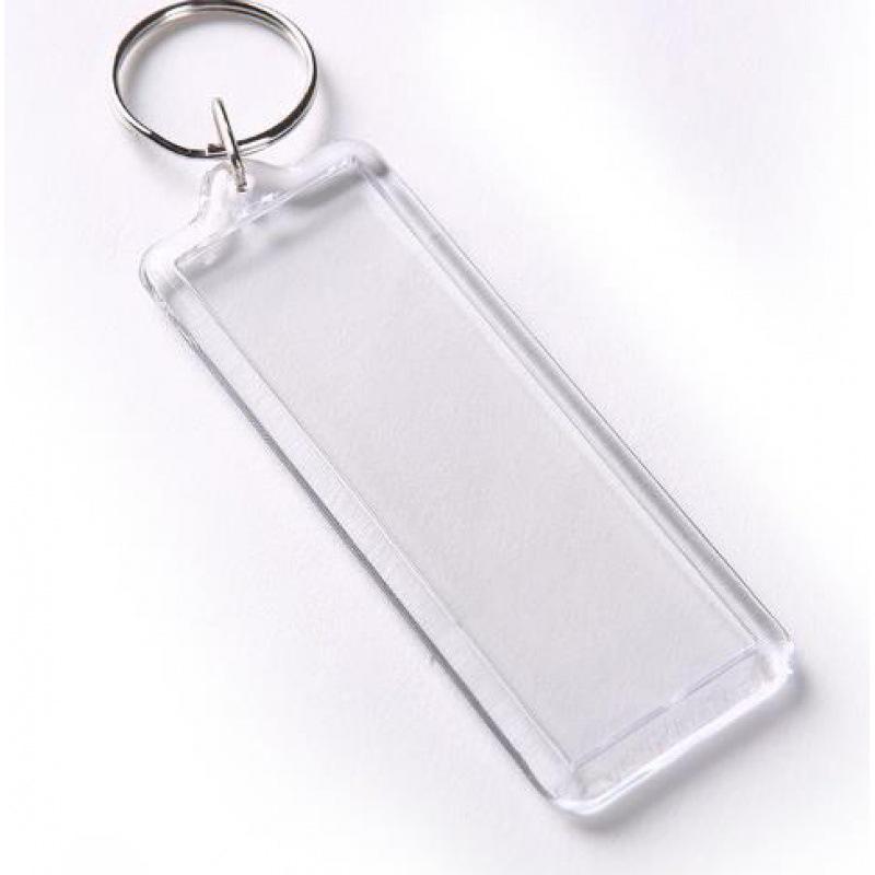 Double-Sided Transparent Acrylic Keychain: 1-inch & 2-inch Blank Photo Frame Pendant
