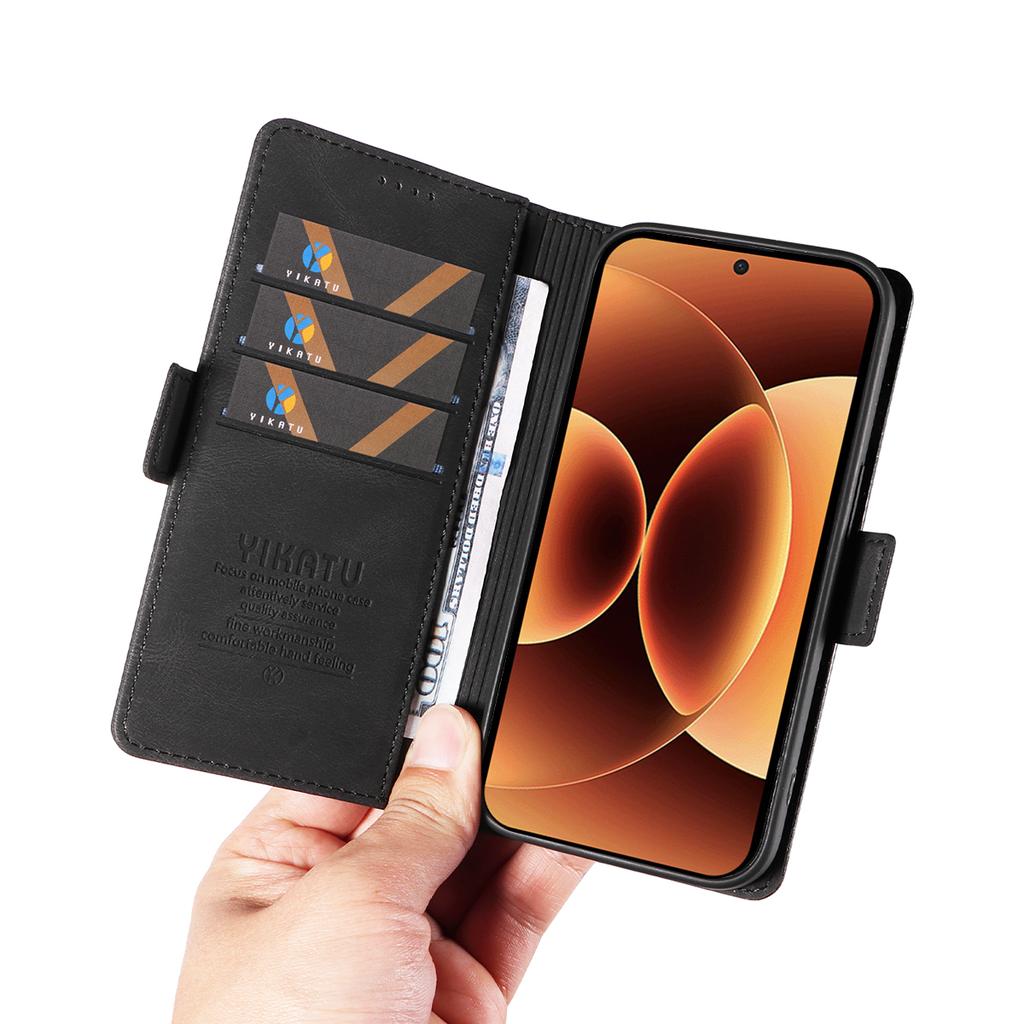 For Xiaomi 17 Pro Max Leather Case YIKATU YK-005 Skin-touch Feeling Wallet Phone Cover