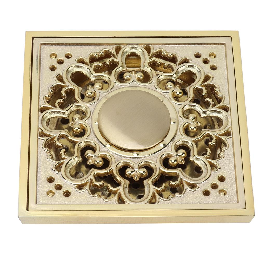 Gold Floor Drain Set Bathroom Toilet Deodorant AntiOdor AntiClogging Strainer Accessory(Shallow