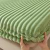 Thicken Bedsheet for Winter Bedcover Fluffy Plush Elastic Mattress Cover Fluffy Fleece Bed Linens Non-slip Mattress Cover