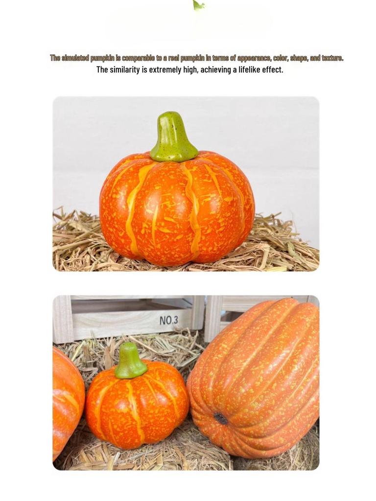 Pumpkin Harvest Festival Props: Farmhouse Halloween Decoration for Mall Displays and Room Ornaments