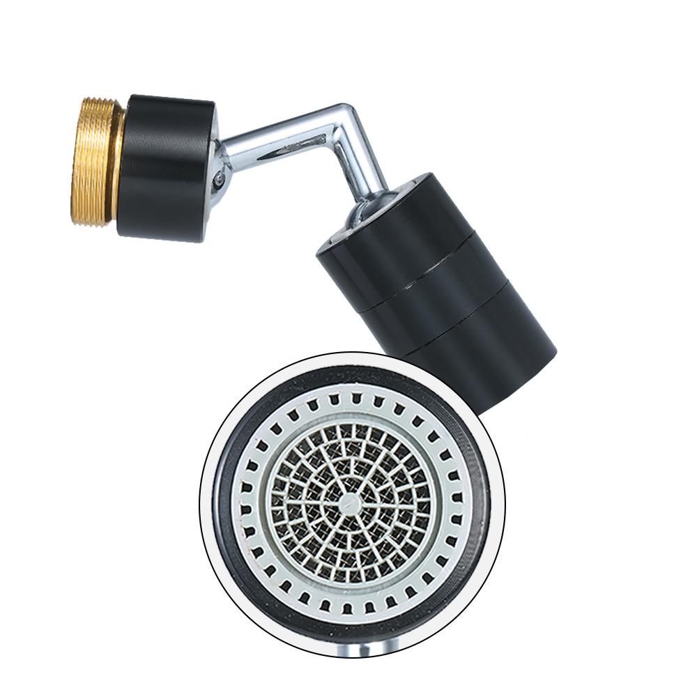 Vodovodní perlátor Rotace o 720 stupňů Univerzální otočný vodovodní kohoutek odolný proti stříkající vodě Úsporný vodovodní kohoutek Koupelna