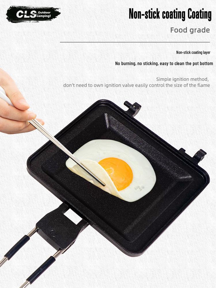 Portable Non-Stick Folding Sandwich Toaster & Frying Pan for Outdoor & Home Use