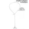 Ingemark Trendy Silver Color Stainless Steel Long Snake Chain Necklace Women Elegant Imitation Pearl Pendant Choker Jewelry Gift
