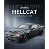 1/24 Dodge Challenger Hellcat Redeye Alloy Diecast Car Model High Simulation Ornament Toy Sound & Light Pull Back Holiday Gifts