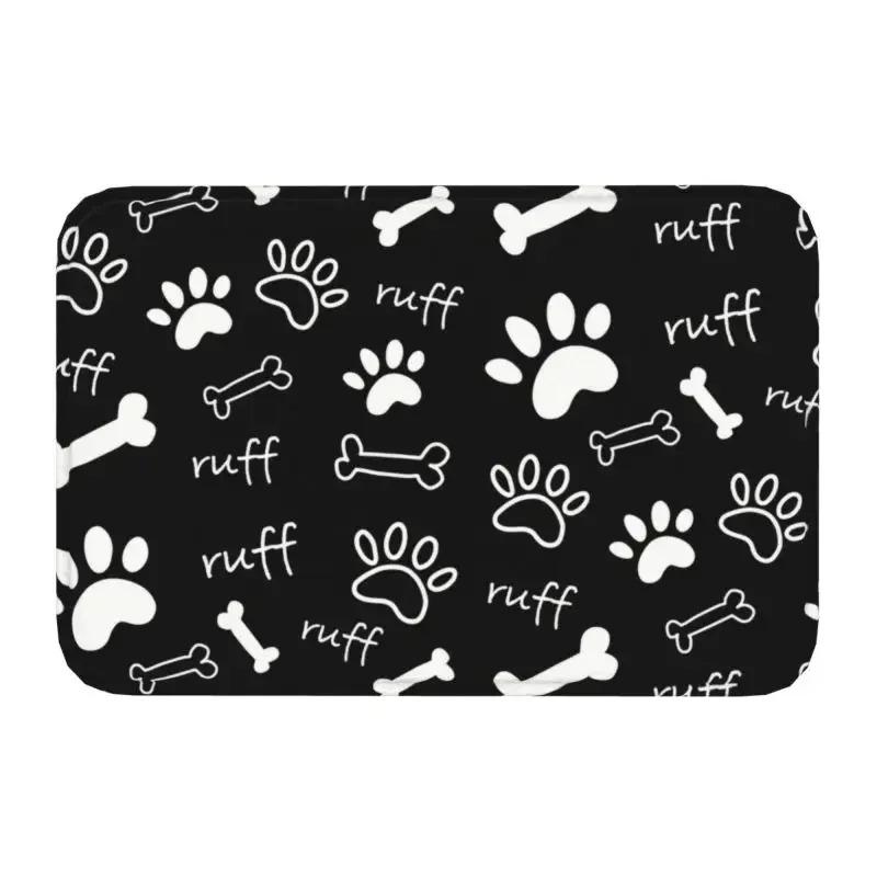 Colorful Dog Paw Pattern Welcome Entrance Door Mat Non Slip Rugs for Bedroom Decor Home Living Room Decoration Kitchen Floor Mat