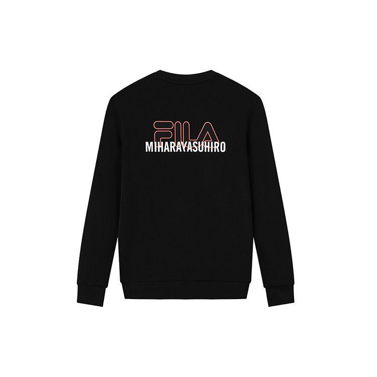 FILA X MIHARA YASUHIRO Printed Sports Casual Pullover Sweatshirt Men sweatshirt Black F11M133203F-BK