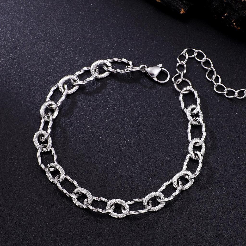 European Retro Stainless Steel Hip Hop Cuban Unisex Jewelry