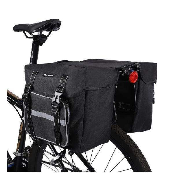 WEST BIKING Bicycle Rear Seat Bag 25L Large Capacity Outdoor Luggage Carrier Bags Cycling MTB Road Bike Trunk Double Pannier Bag