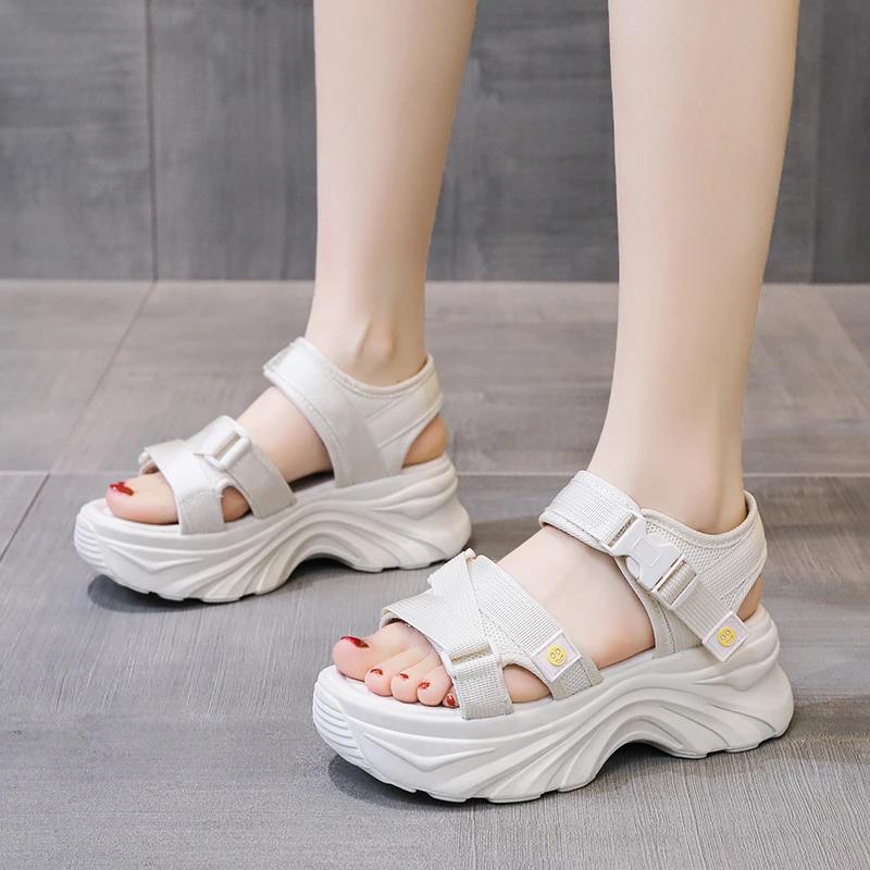 Fashion 2025 Sexy Open-toed Women Sport Sandals Wedge Hollow Out Ladies Sandals Outdoor Cool Platform Shoes Student Beach Summer Shoes