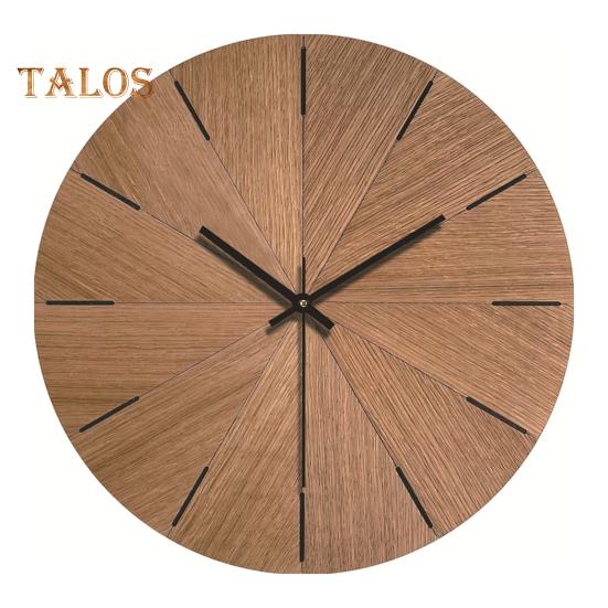 

12-дюймовий простий тихий настінний годинник у старовинному рустикальному стилі з безшумним рухом круглого дерев’яного зерна. A