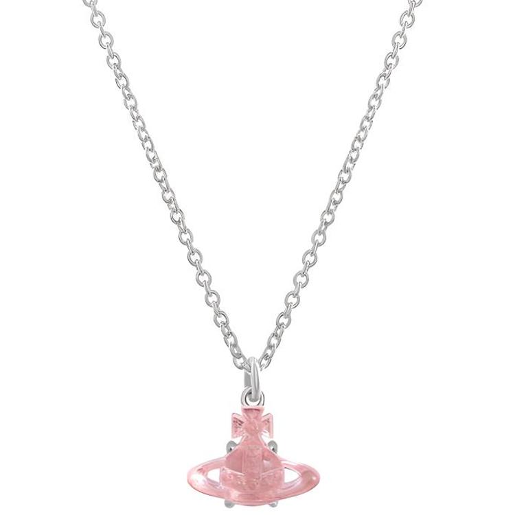 

Vivienne Westwood Tammy Saturn Shaped Transparent Three-Dimensional Cyberpunk Zircon Brass Necklace Women necklace Neon-Pink 8053195136247 Basic Packaging-Dust Bag+Box