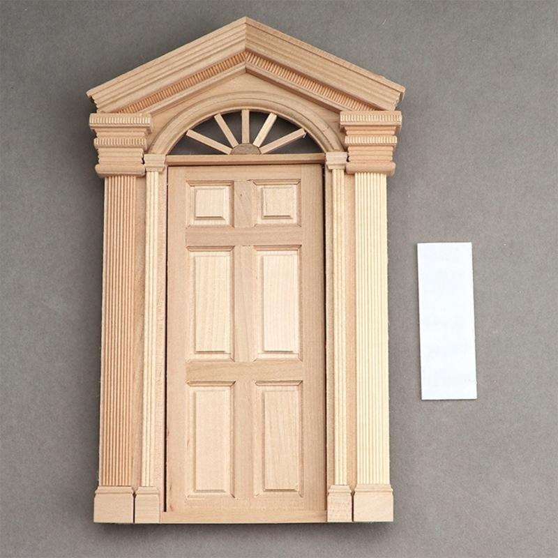 Customizable Blank Door With Realistic Openable Design For Miniature Collector And Model Builders Doll House Accessory