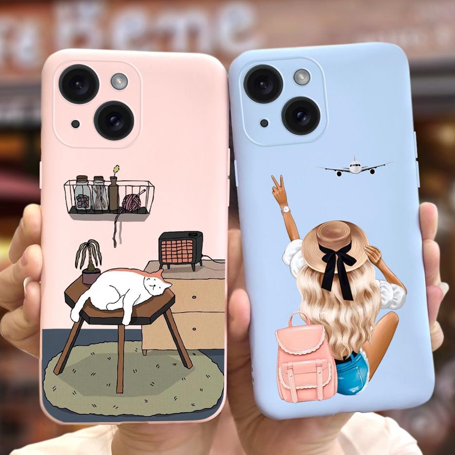 For Apple iPhone 15 Case Stylish Moon Spaceman Cartoon Cover Soft Silicone Phone Case For iPhone 15 Pro Max iPhone15 Plus Bumper