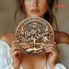Vintage Metal Wall Art Belle Book Shop Sign Durable Hanging Decor