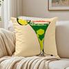 Fresh Tropical Art MMojito CCocktailS Cushion Cover Linen Pillowcase Soft  for Sofa Bed Home Room Decor