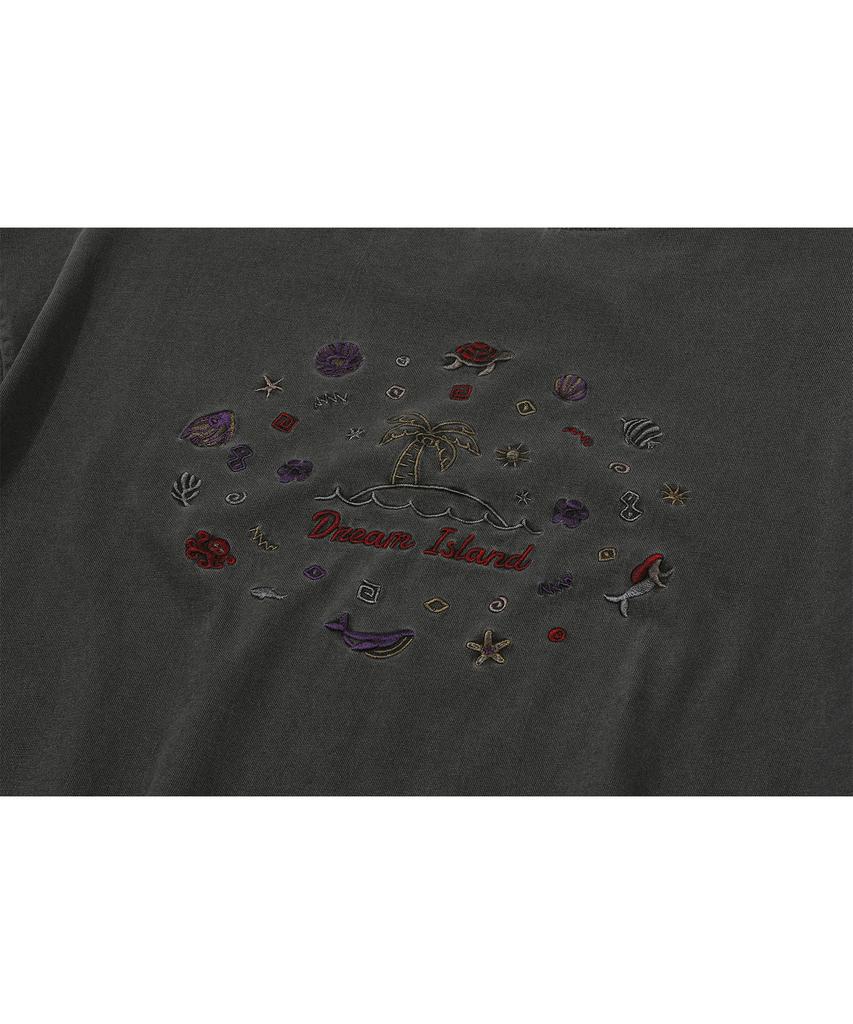 CPGN STUDIO Dream Island Pigment Short Sleeve T-Shirt Smoke Black