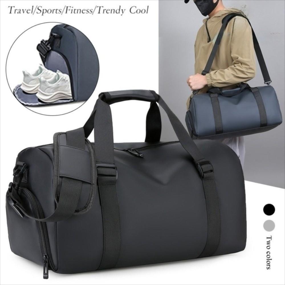 Solid Color Sports Fitness Bag Large Capacity Travel Tote Bag Portable Yoga Training Bag  Outdoor