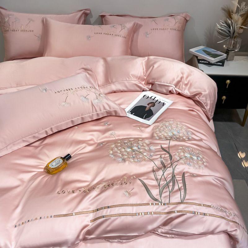 

Високоякісна простирадло з жаккардового шовку з льодового шовку з 4 предметів, сучасний стиль, літня шовкова дихаюча домашня постільна білизна Простирадло + підодіяльник + наволочка Suit&2.2m bed-4pcs