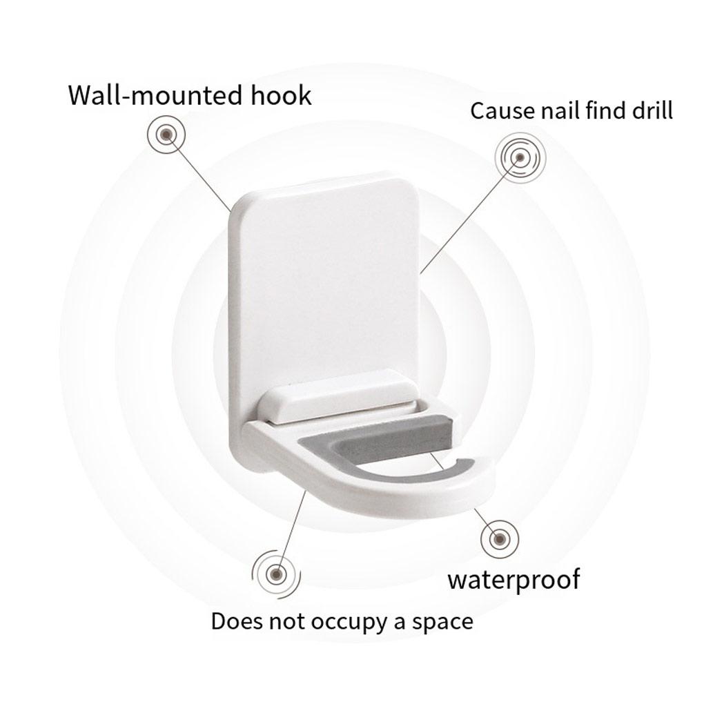 Mops Holder Wall Self Adhesive Cleaning Broom Organizer Removable Rake Hanger Rack Washroom Hanging Brush Pipe Hook Shelf