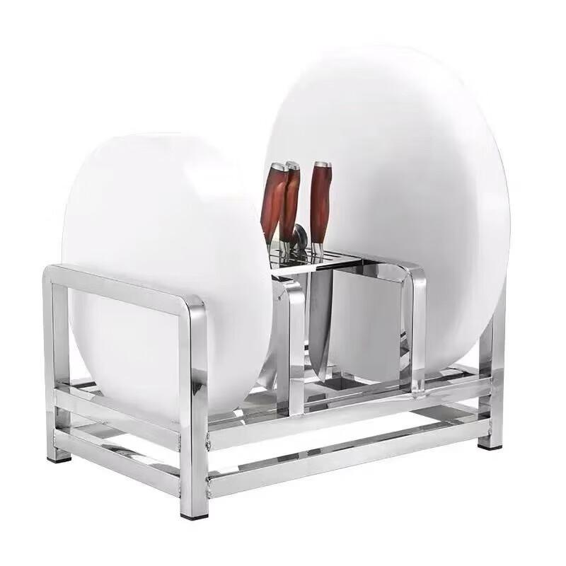 LIJIA KITCHENWARE Edelstahl Schneidebrett & Messerhalter