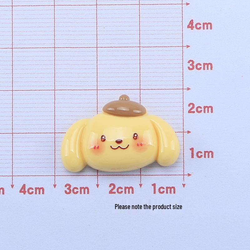 Cute Animal Head Cartoon Resin Hair Clip DIY Ornament Pack