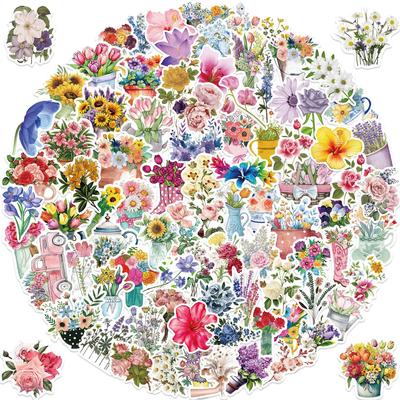100 INS Blumenmädchen Kreative Aufkleber DIY Dekorativ Gitarre Laptop Koffer DIY Wasserdicht