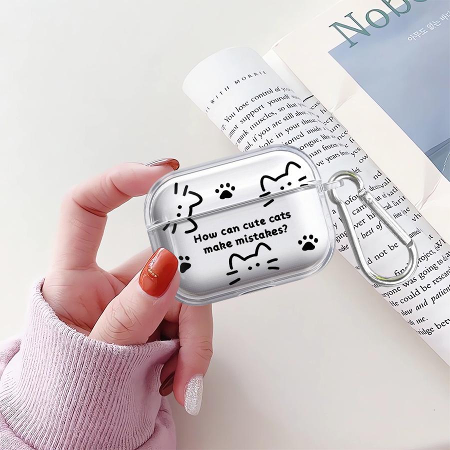 Cartoon Animal Cute Cat Clear Earphone Cases Cover Case For Airpods Pro 2 3 1 Pro2 4 Pro3