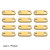  100pcs Stainless Steel Tail Chain Tag Real Gold Electroplated Small Pendant Accessories for Jewelry Making DIY Charms