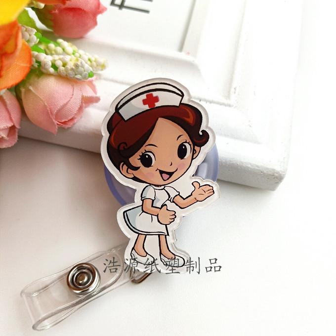 

New Arrival 1 Piece Retractable Anime Nurse Doctor Badge Reel Cute Cartoon Name Tag ID Card Holder Lanyard Nurse Day Gift