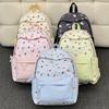 Schoolbag female Japanese ins fresh and sweet striped backpack junior high school students lightweight large capacity backpack high value