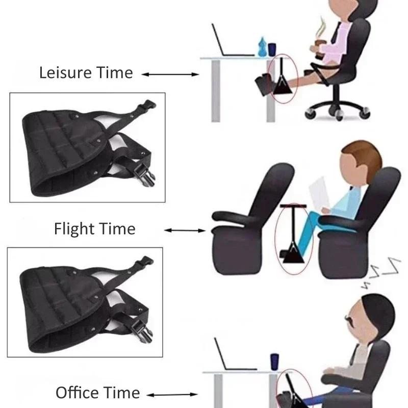 Compact Hammock Style Footrest with Adjustable Straps for Travel