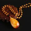 Trendy Unisex Wooden Bead Necklace: Versatile, High-End Pendant for Sweater Chains and Cotton Linen Attire
