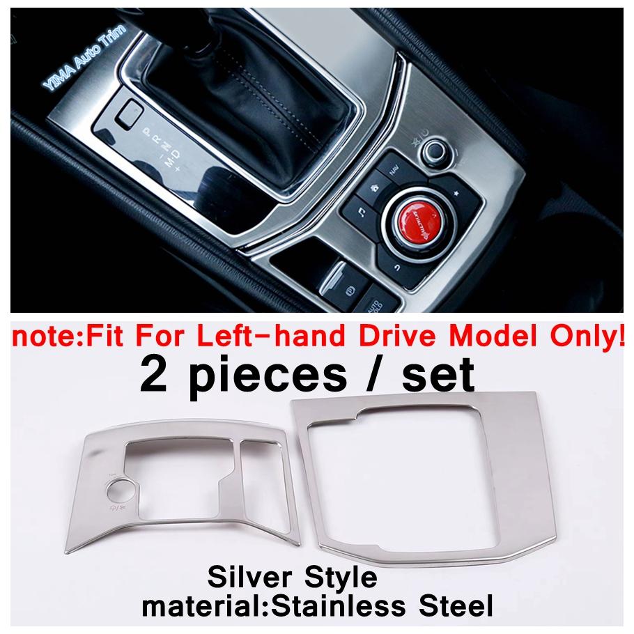 Center Control Stalls Gear Shift / Water Cup Holder Cover Trim For Mazda CX-5 CX5 2017 - 2024 ABS Matte / Carbon Fiber Interior