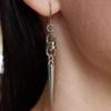 Gothic Spikes Earrings with Moon and Star Pendant Comfortable Ear Hoops Stylish Punk Accessories for Women Man