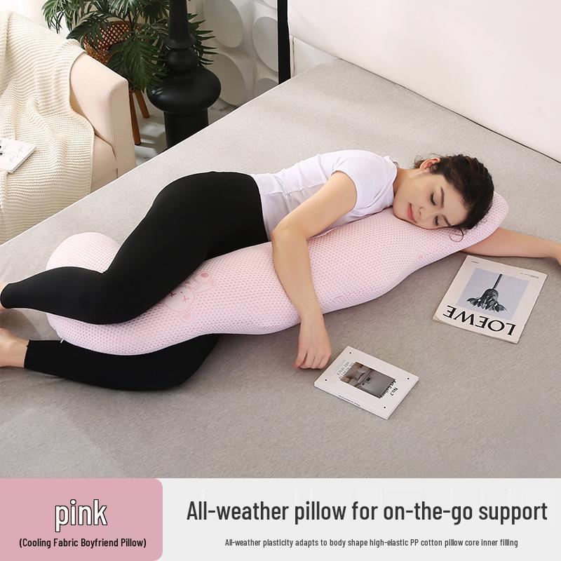 J-Shaped Multifunctional Maternity and Side Sleeper Pillow for Back Support & Breastfeeding