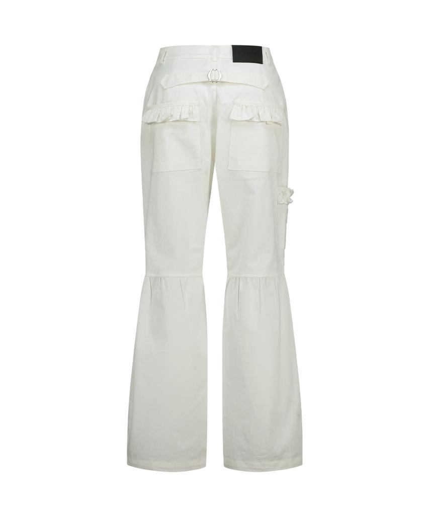 ILLIGO Shirred Bootcut Pants White