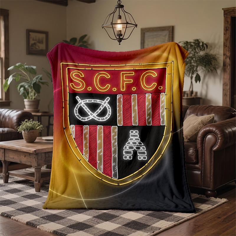 Stoke City Football Print Flannel Blanket Soft Warm Sofa Bed Throw Blanket For Home Office Bedroom