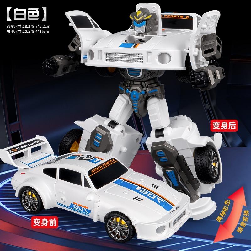 Kids Transformable Robot Toy Car Inertia Sports Car For Boys