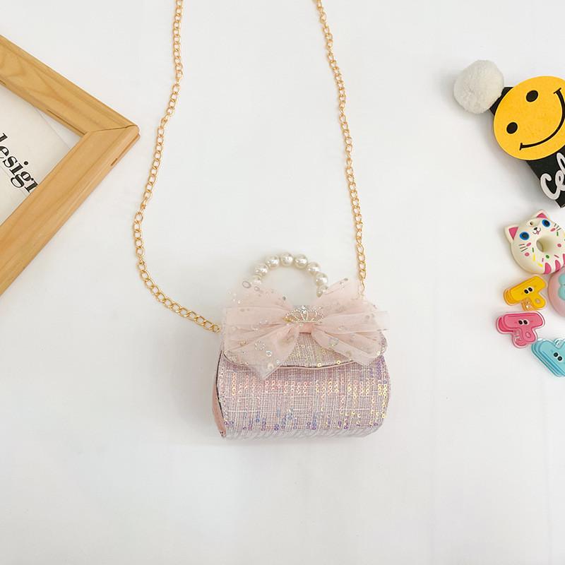 Adorable Mini Canvas Children's Crossbody Bag With Cute Bow And Chic Design